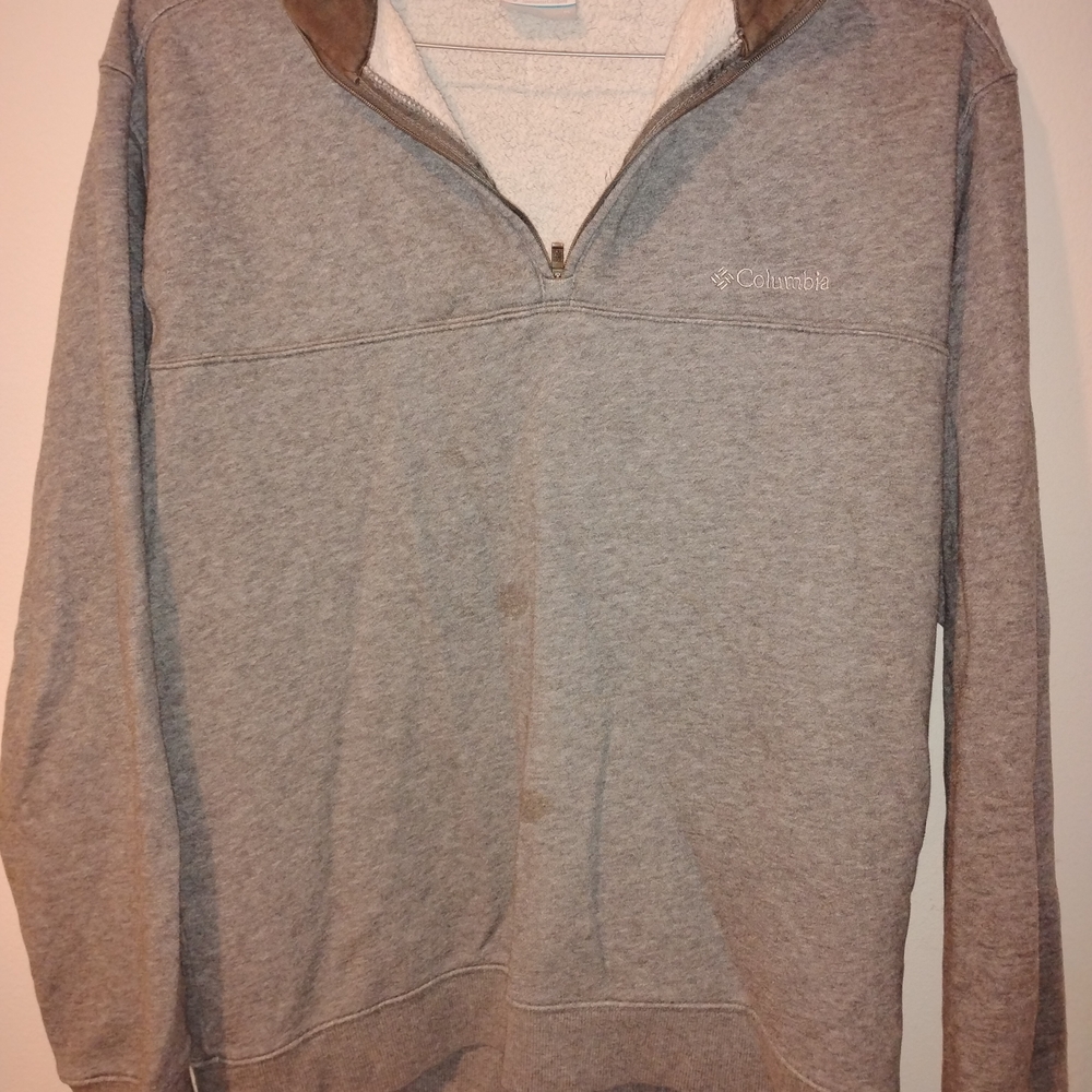 Columbia Men's Zip-Up Gray Sweater